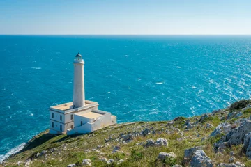 Fototapeten Punta Palascia, most easterly point of Italy, in the province of Lecce, Puglia. © e55evu
