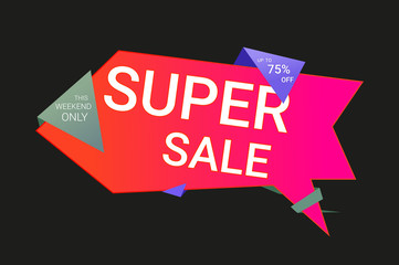 super discounts. vector illustration