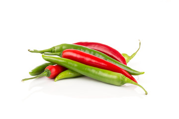 fresh green and red chili pepper