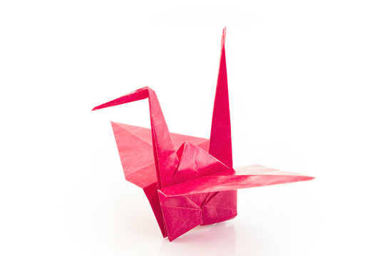 Red Origami Crane