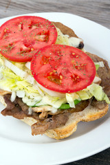 beef steak sub sandwich
