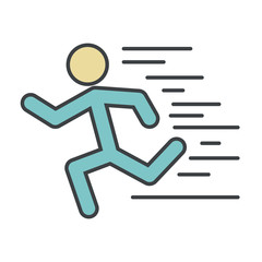 Man running pictogram icon vector illustration graphic design