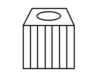 抽選箱(線画、縞)