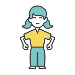 Woman relaxing with eyes closed icon vector illustration graphic design