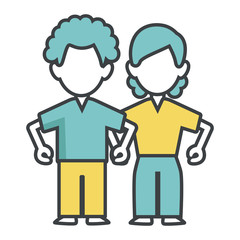Woman and man couple icon vector illustration graphic design