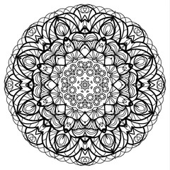 Flower Mandala. Vintage decorative elements.