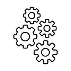 Gears machinery pieces icon vector illustration graphic design