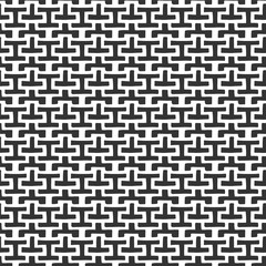 Vector abstract seamless pattern. Black on white background