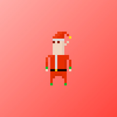 Obraz premium Pixel character Santa's elf for games and applications