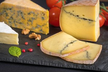 Various types of cheese.