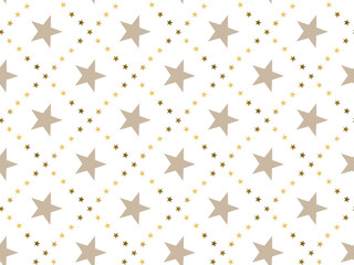Luxury abstract star concept seamless pattern. Christmas festive textile vector illustration. Repeatable motif for  wrapping paper, fabric, background..