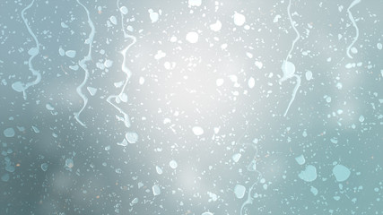 Rain falling on glass during rain storm illustration