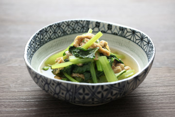 小松菜と油揚げの煮浸し