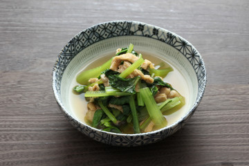 小松菜と油揚げの煮浸し