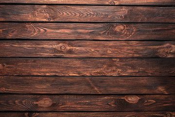 Texture of boards of dark old brown wood