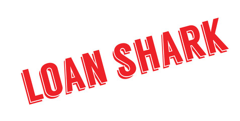 Loan Shark rubber stamp. Grunge design with dust scratches. Effects can be easily removed for a clean, crisp look. Color is easily changed.