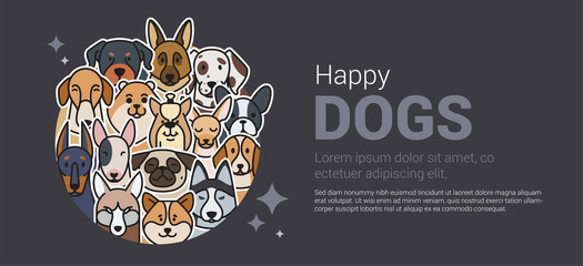 Template of a banner for a dog shop. - 178748775