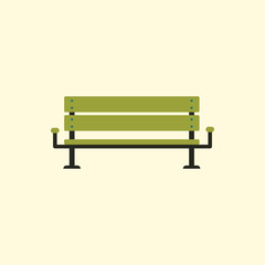 bench icon vector