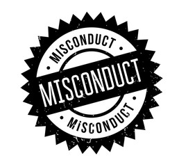 Obraz premium Misconduct rubber stamp. Grunge design with dust scratches. Effects can be easily removed for a clean, crisp look. Color is easily changed.