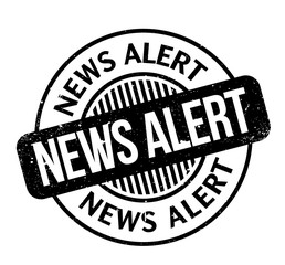News Alert rubber stamp. Grunge design with dust scratches. Effects can be easily removed for a clean, crisp look. Color is easily changed.
