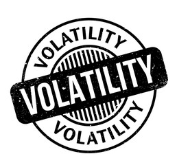 Volatility rubber stamp. Grunge design with dust scratches. Effects can be easily removed for a clean, crisp look. Color is easily changed.