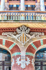 Obraz premium Detail of Palau de la Musica Catalana, Barcelona, Catalonia, Spain