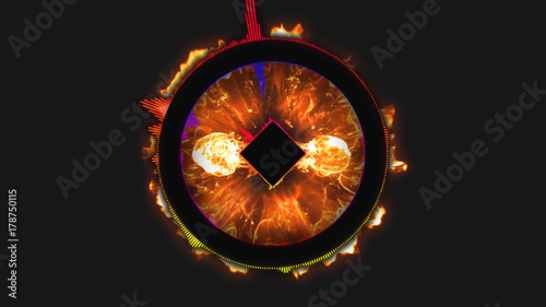 Abstract Motion Background Shining Lights Sound Waves