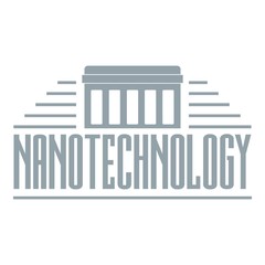 Nanotechnology logo, simple gray style