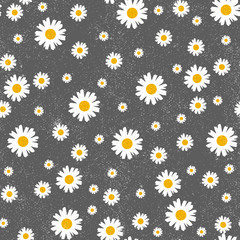 Vector seamless texture background for wrapping paper. Chamomile daisy flower decoration pattern design