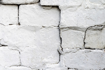 texture of an old white brick wall