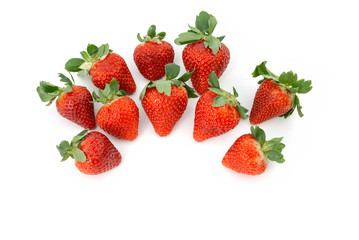 Group of fresh Strawberry on white background