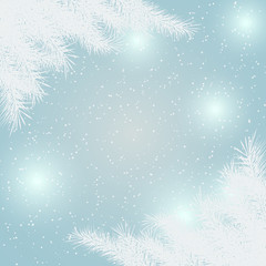 Fototapeta na wymiar Christmas and New Year blue vector background