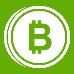 Coin bat icon green