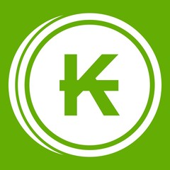 Obraz premium Coins lao kip icon green