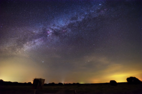 Milky way over summer night sky, Texas