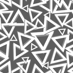 Fototapeta na wymiar Geometric triangle Pattern . Black and white seamless triangle pattern. Geometric Seamless Pattern