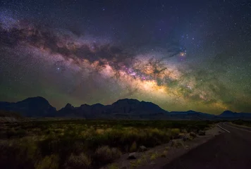 Washable wall murals Night Milky way at Big Bend National Park