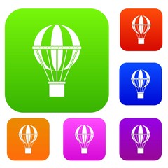 Global travel concept set color collection