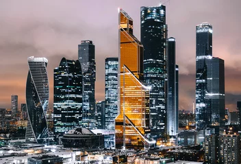 Fotobehang Moskou International Business Center (Moskou City), Rusland © Stepanishchev