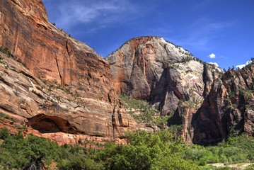 Fototapeta premium Cable Mountain from the Floor of Zion Canyon