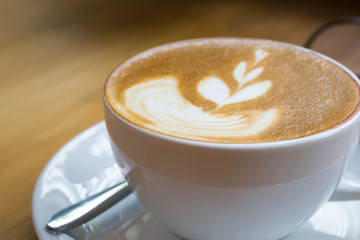 Image Of Coffee Latte Art, Relax Food Drink.