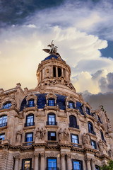 Fototapeta na wymiar Classic Old Barcelona Building