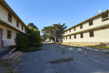 fascinating defunct and decaying houses in an abandoned area near Monterey, California