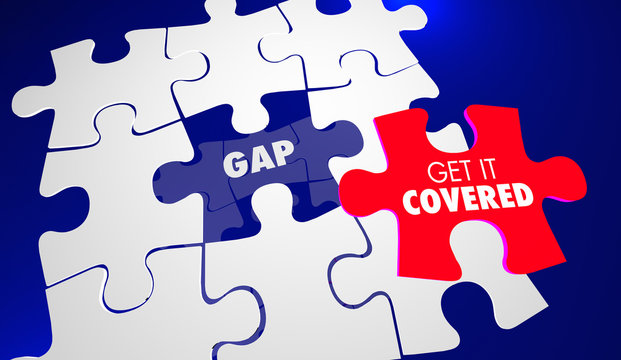 Gap Get It Covered Puzzle Pieces Close Fill In Hole 3d Illustration