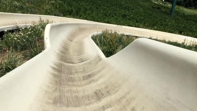 Alpine slide, roller coaster, point of view