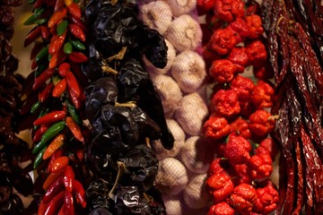 Food at a market in Barcelona 