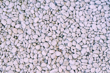 Background texture of white stones for use in decor and garden