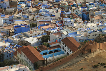 Fototapeta premium Panoramic view of Chefchaouen, Morocco