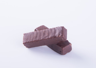 chocolate wafer. chocolate wafer on background