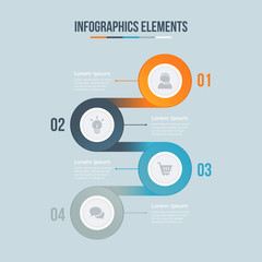 Business data visualization. Process chart. Abstract elements of graph, diagram with steps, options, parts or processes. Vector business template for presentation. Creative concept for infographic